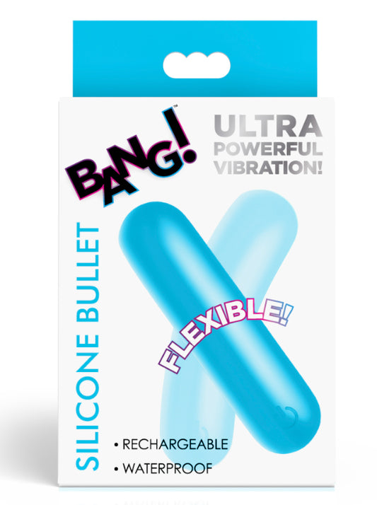 "Flexible Silicone Bullet - Blue BNG-AH717-BLU"