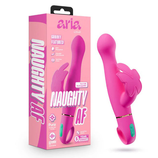 "Aria - Naughty Af 2.0 - Rechargeable Vibe - Plum BL-22801"