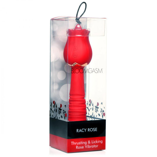 "Bloomgasm Racy Rose Thrust and Lick Vibrator - Red INM-AH070"