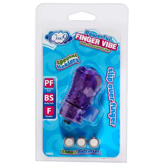 "Finger Vibe W/stimulating Tips Purple WTC63852"