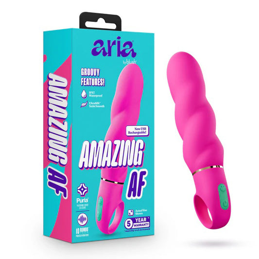 "Aria - Amazing Af 2.0 - Rechargeable Vibe - Fuchsia BL-22900"