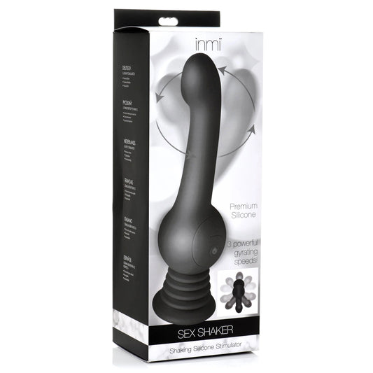 "Sex Shaker Shaking Silicone Stimulator - Black INM-AH085-BLK"