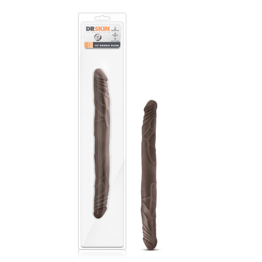 "Dr. Skin - 14 Inch Double Dildo - Chocolate BL-29796"