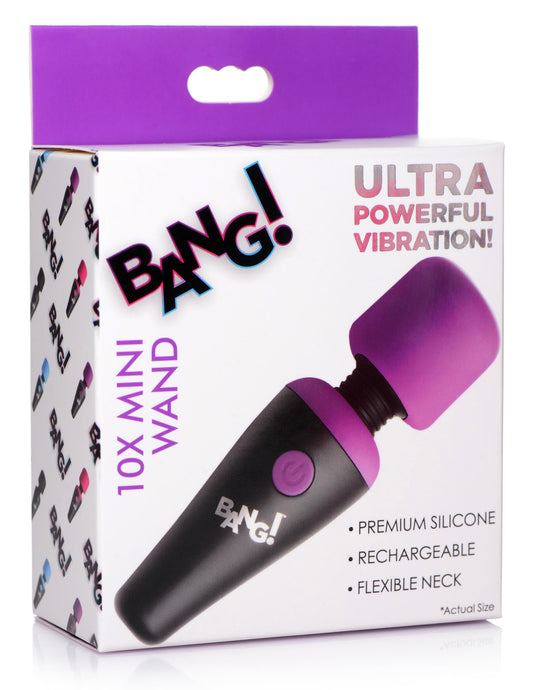 "Bang - 10x Vibrating Mini Silicone Wand - Purple BNG-AG786-PUR"