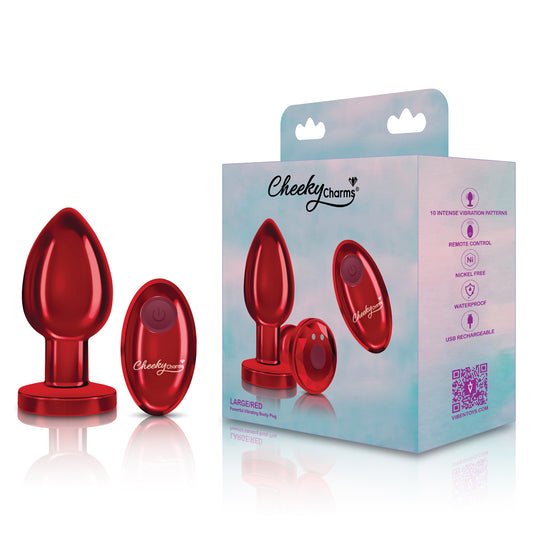 Vibrating Red Metal Remote Plug - Lg