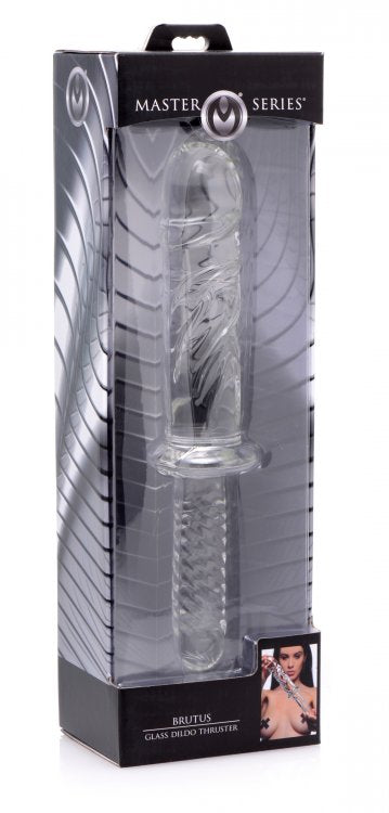 "Brutus Glass Dildo Thruster - Clear MS-AF178"