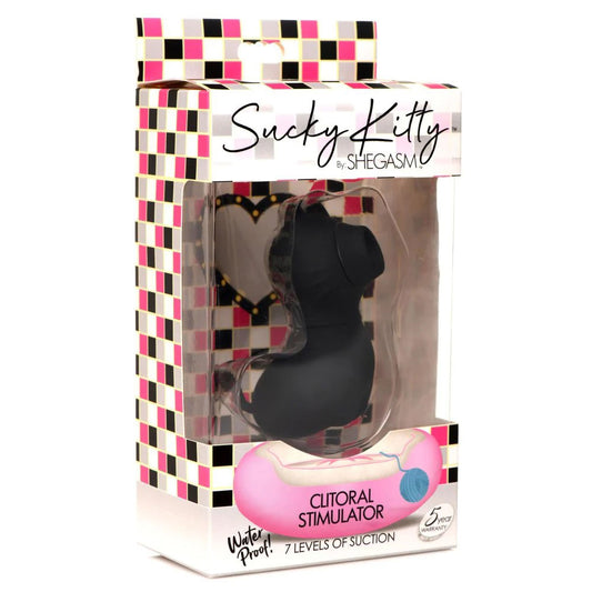 "Sucky Kitty 7x Clitoral Stimulator - Black INM-AG960-BLK"