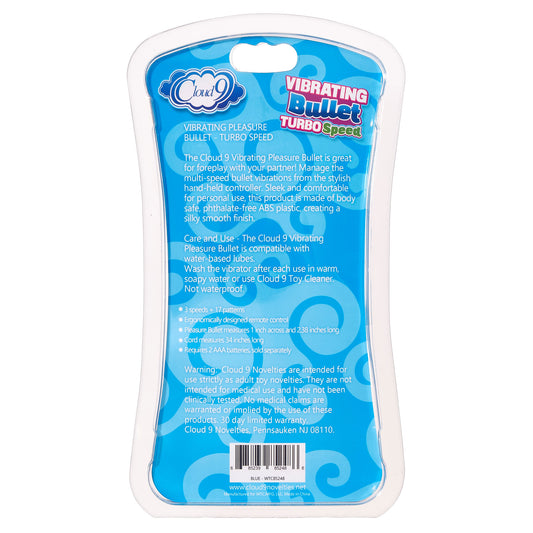 "Cloud 9 3 Speed Bullet With Remote - Blue WTC85248"