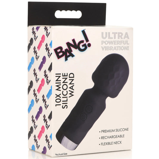 "10x Mini Silicone Wand - Black BNG-AH205-BLK"