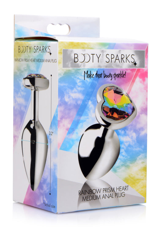 "Rainbow Prism Heart Anal Plug - Medium BTYS-AG374-MED"