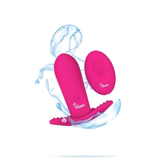 Intrigue Insertable Butterfly Panty Vibe - Hot Pink