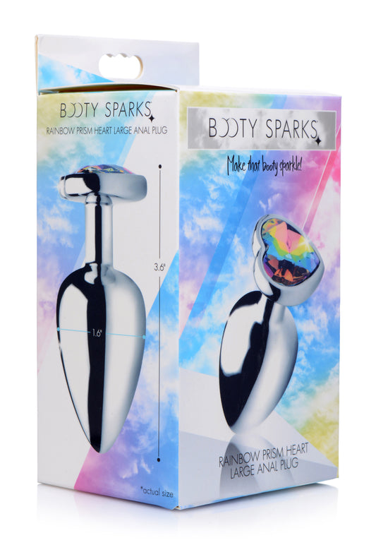 "Rainbow Prism Heart Anal Plug - Large BTYS-AG374-LRG"