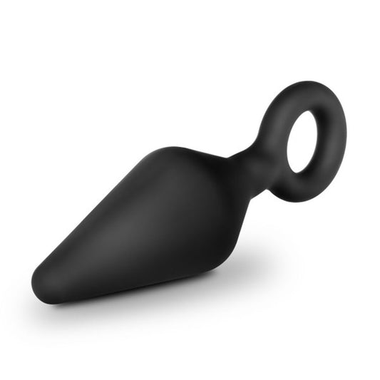 "Anal Adventures - Platinum - Silicone Loop Plug - Small - Black BL-10785"