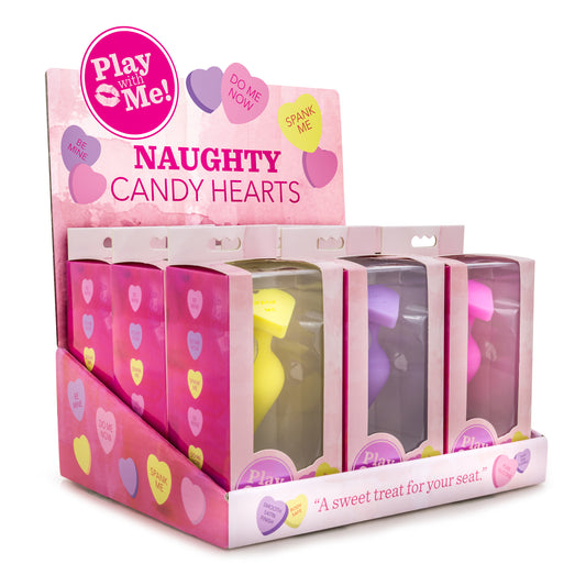 "Naughty Candy Hearts Display - 9 Pieces - Assorted Colors BL-99994"