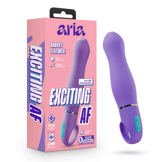"Aria - Exciting Af 2.0 - Rechargeable Vibe - Indigo BL-22902"