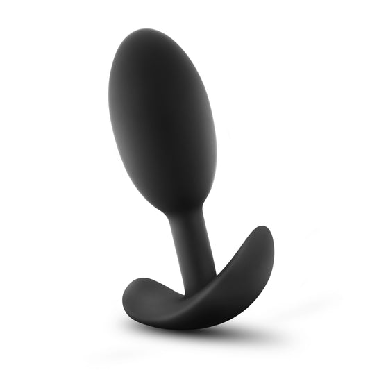 "Anal Adventures - Platinum - Silicone Vibra Slim Plug -Medium - Black BL-11875"