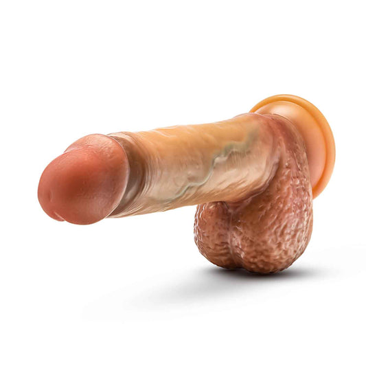 "Renaissance - Raphael - 9.5 Inch Sliding Foreskin Dildo With Squeezable Balls - Tan BL-33403"