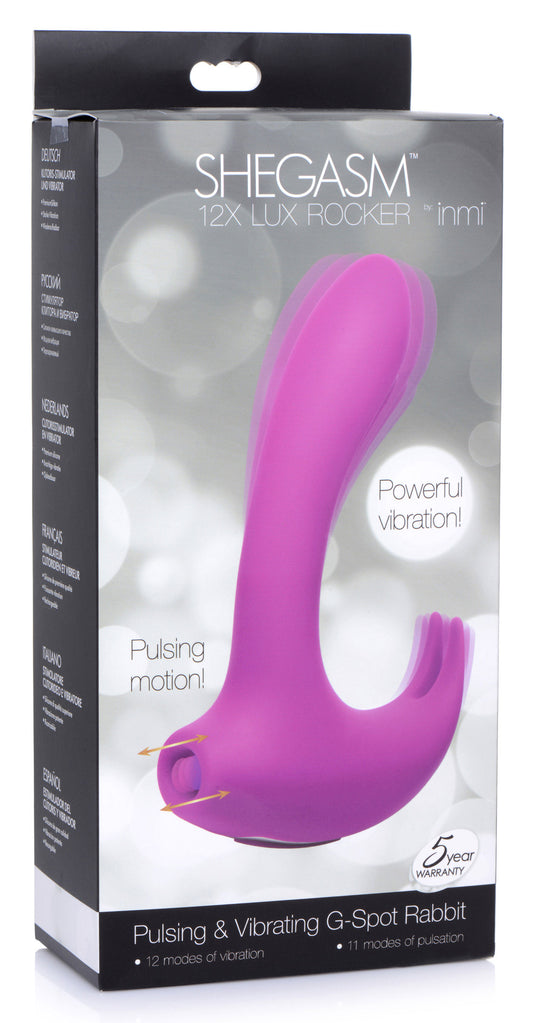 "12x Lux Rocker Pulsing and Vibrating G-Spot Rabbit - Pink INM-AG634"
