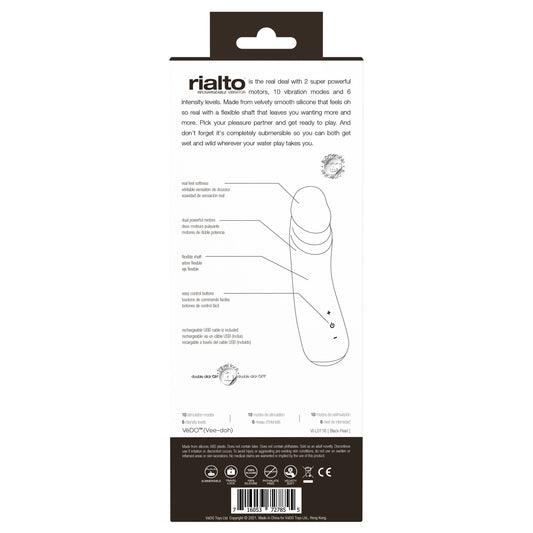 "Rialto Rechargeable Vibrator - Black VI-L0116"