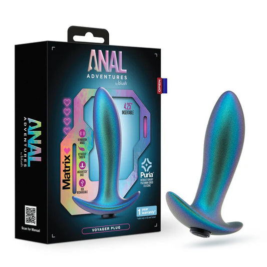 "Anal Adventures Matrix - Voyager Plug - Neptune Teal BL-18702"