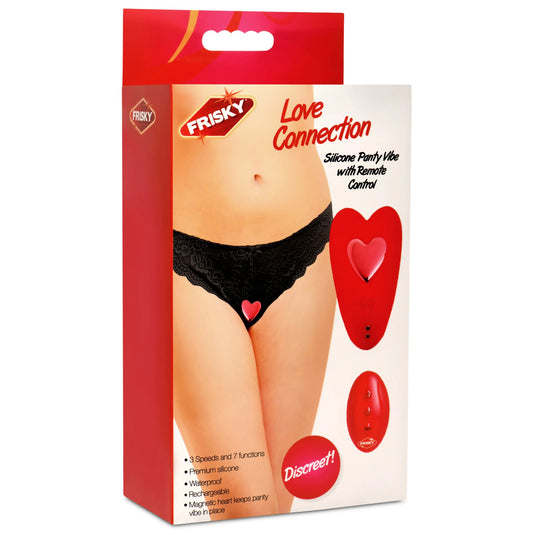"Love Connection Silicone Panty Vibe With Remote Control - Red FR-AH368"