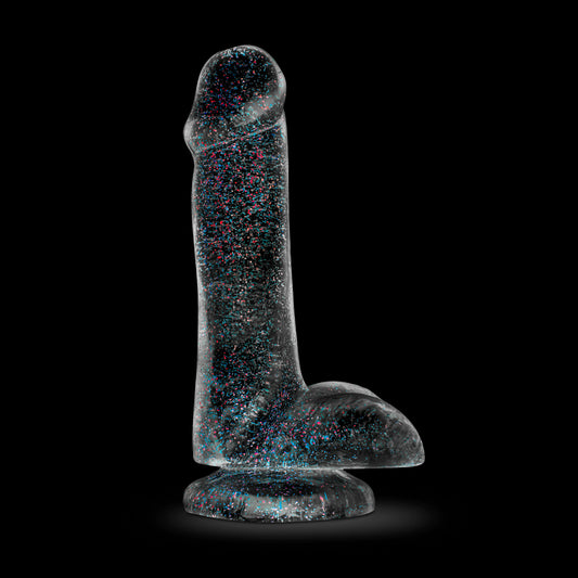 "Naturally Yours - 6 Inch Glitter Cock - Sparkling Clear BL-54309"
