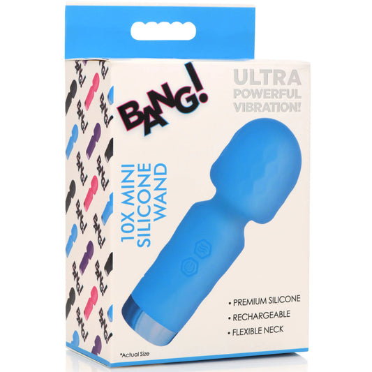 "10x Mini Silicone Wand - Blue BNG-AH205-BLU"