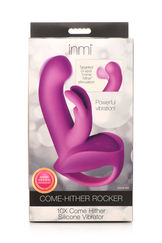 "10x Come Hither Rocket Silicone Vibrator - Purple INM-AH106"