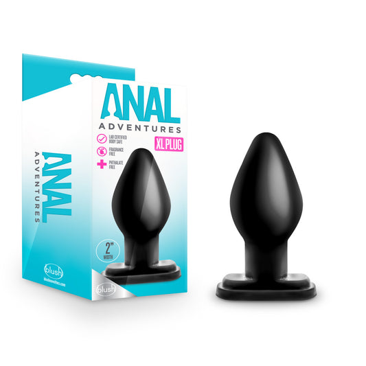 "Anal Adventures - XL Plug - Black BL-19705"