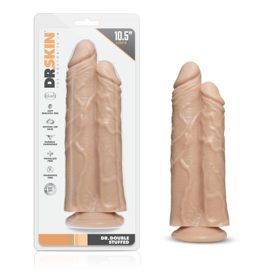 "Dr. Skin - Double Trouble - Double Shaft Dildo - Vanilla BL-24203"