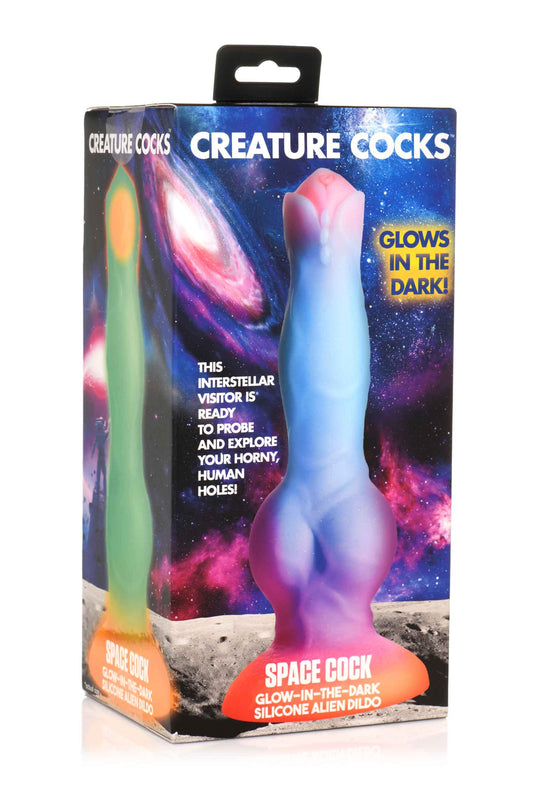 "Space Cock Glow-in-the-Dark Silicone Alien Dildo CC-AH148"