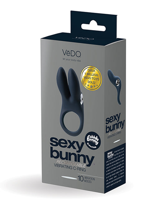 "Sexy Bunny Rechargeable Ring - Black Pearl BU-0804"