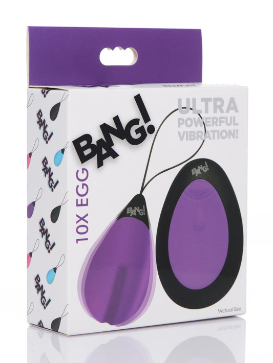 "Bang - 10x Silicone Vibrating Egg - Purple BNG-AG462-PUR"