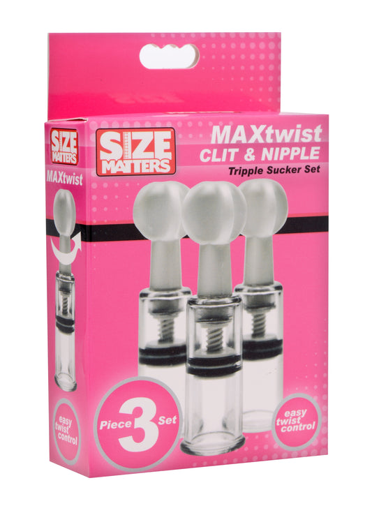 "Max Twist Clit and Nipple Triple Sucker Set SM-AC914"