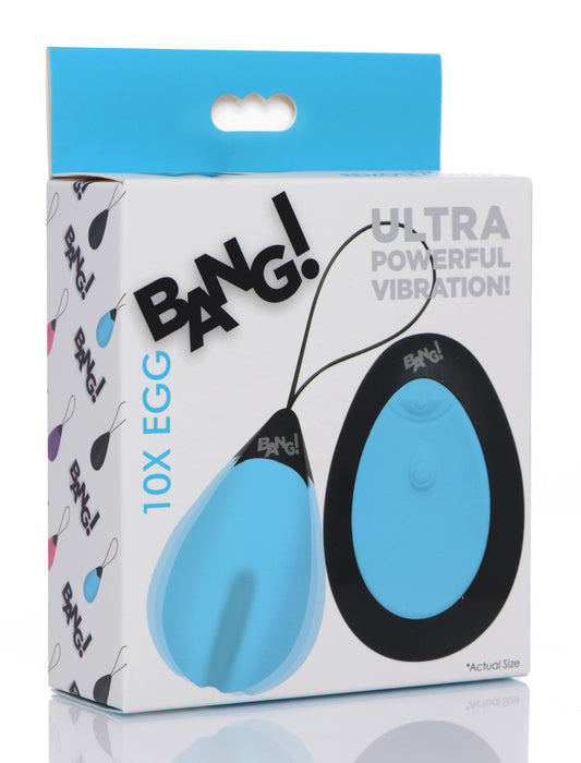 "Bang - 10x Silicone Vibrating Egg - Blue BNG-AG462-BLU"