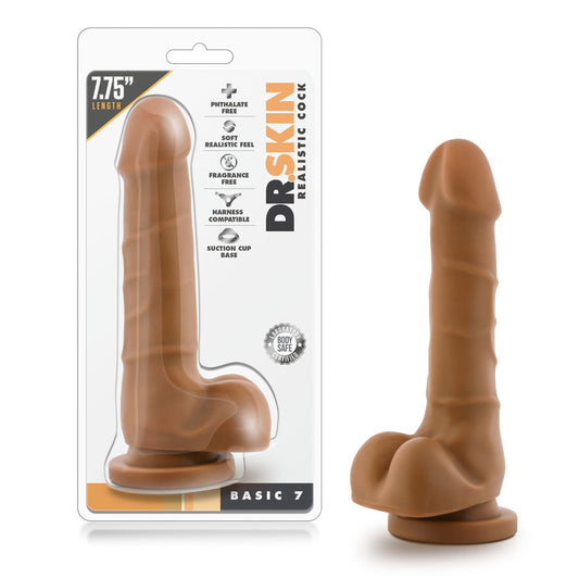 "Dr. Skin - Realistic Cock - Basic 7 - Mocha BL-58117"