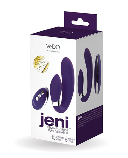 "Jeni C-Shaped Dual Motor Vibe With Remote - Purple VI-P2513"