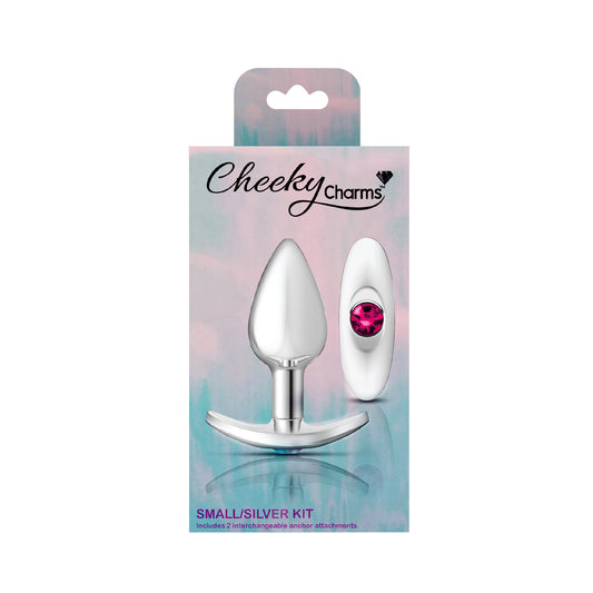 "Silver Anchor Buttplug Kit - Clear Iridescent/pink VB-CC9140"