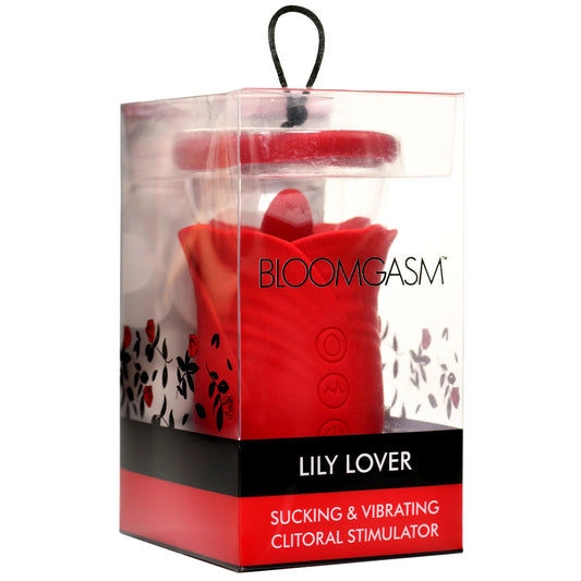 "Lily Lover Sucking and Vibrating Clitoral Stimulator- Red INM-AH231"
