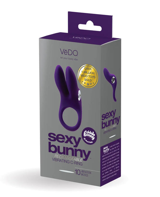 "Sexy Bunny Rechargeable Ring - Deep Purple BU-0805"