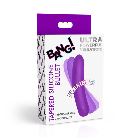 "Tapered Flexible Silicone Bullet - Purple BNG-AH718-PUR"
