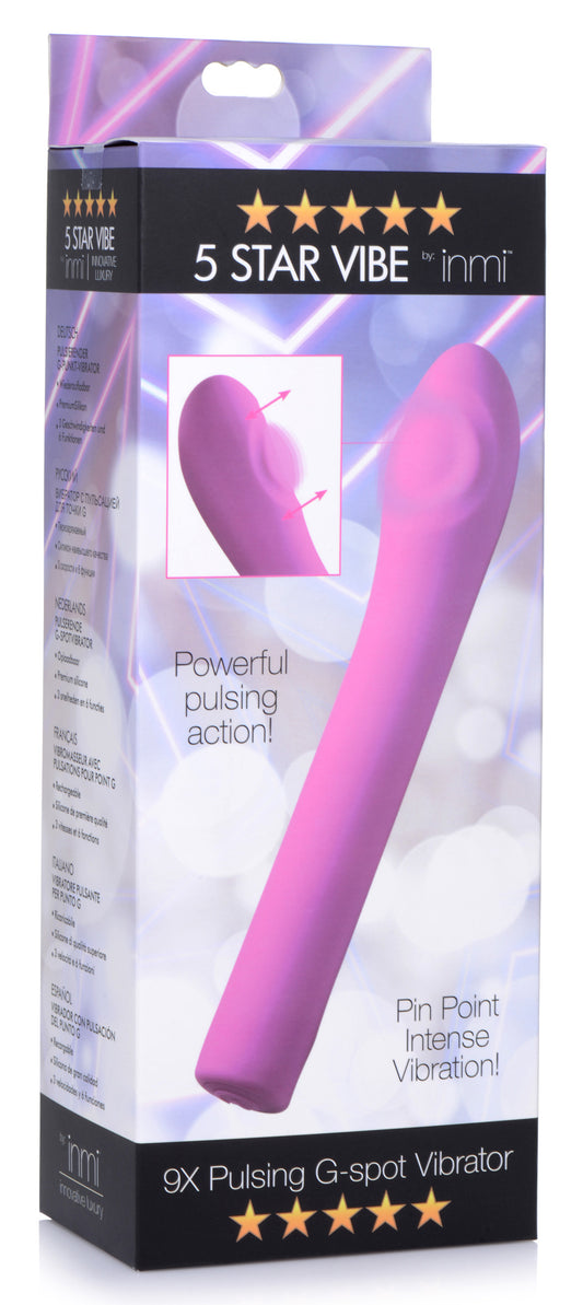 "5 Star 9x Pulsing G-Spot Silicone Vibrator - Pink INM-AG600-PINK"