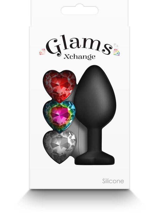 "Glams Xchange Heart - Medium - Black NSN-0514-13"
