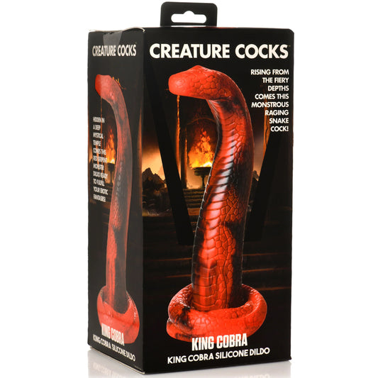 "King Cobra King Cobra Silicone Dildo - Red CC-AH196"
