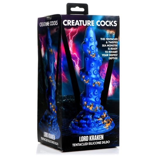 "Lord Kraken Tentacled Silicone Dildo - Blue CC-AH108-BLU"