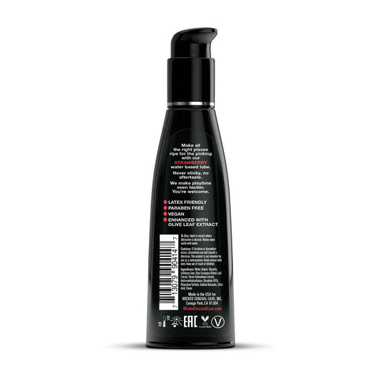 Aqua Strawberry Flavored Water Based Intimate Lubricant - 4 Fl. Oz.