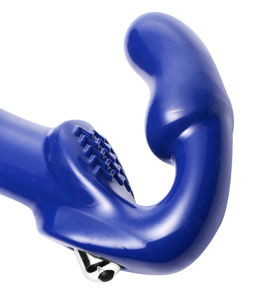 Revolver II Vibrating Strapless Strap on Dildo - Blue