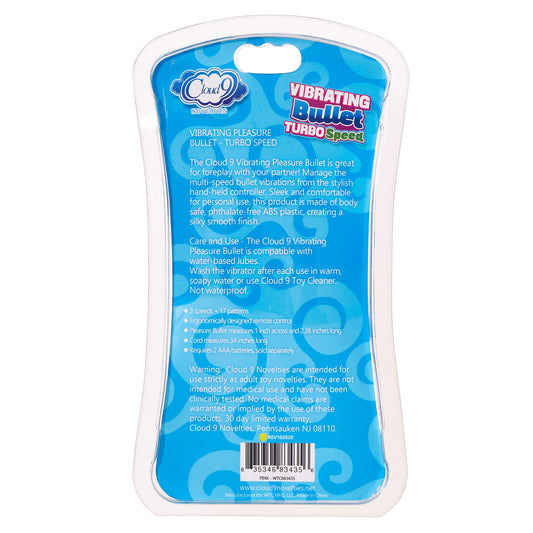 "Cloud 9 3 Speed Bullet With Remote - Pink WTC683435"