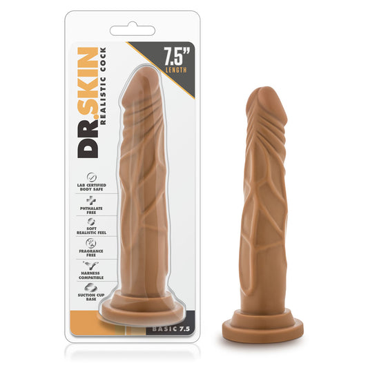 "Dr. Skin - Realistic Cock - Basic 7.5 - Mocha BL-26117"