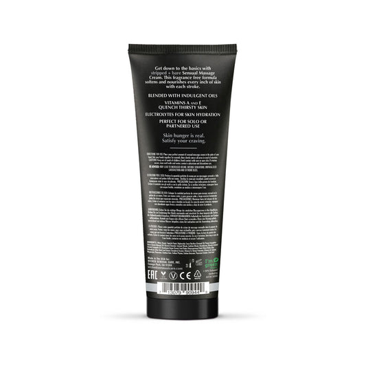 Stripped and Bare - Unscented Sensual Massage Cream - 4 Oz